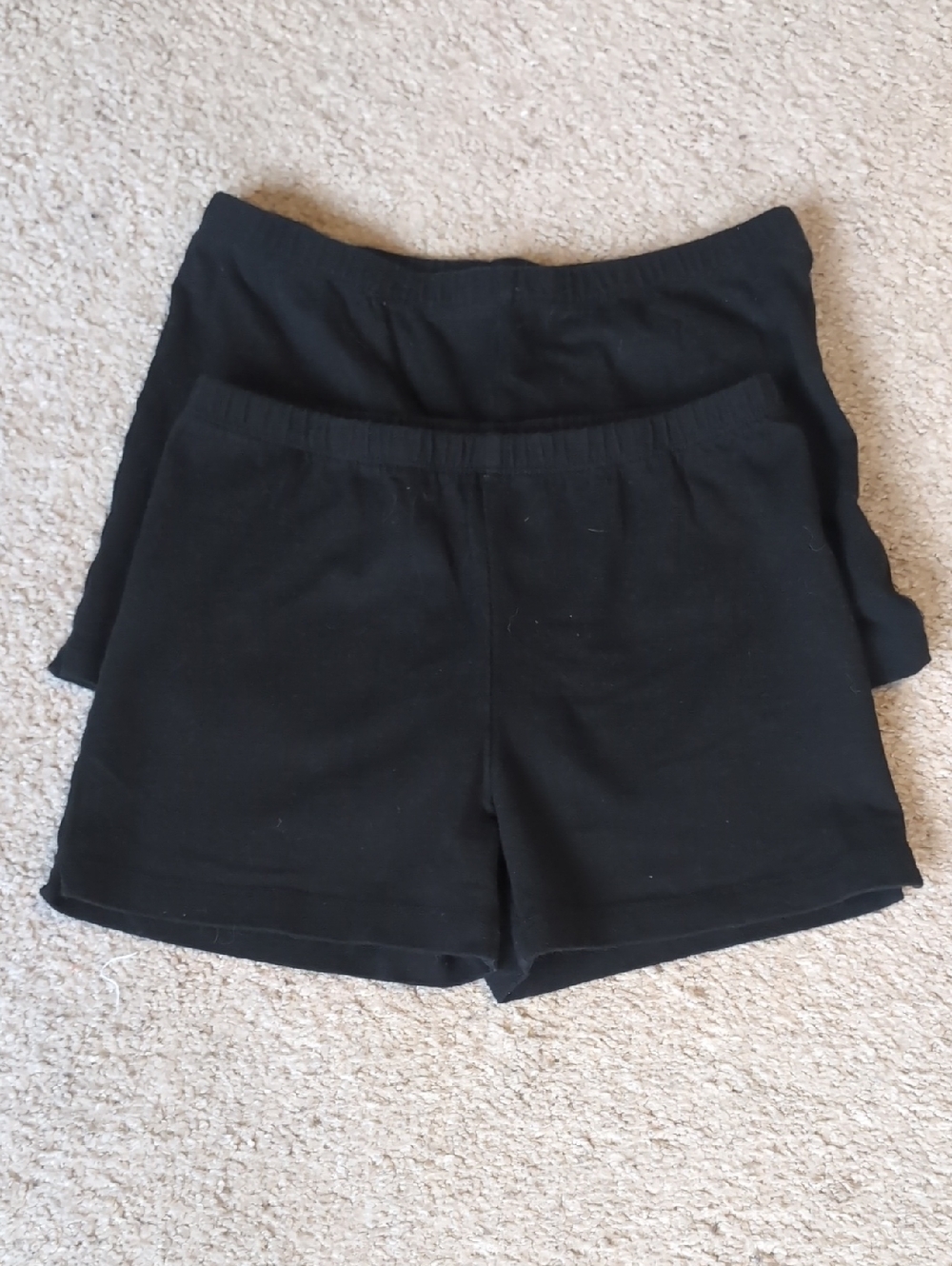 ❤️4/$20 The Children's Place Black Knit Pull-On Cartwheel Shorts - 2 Pack